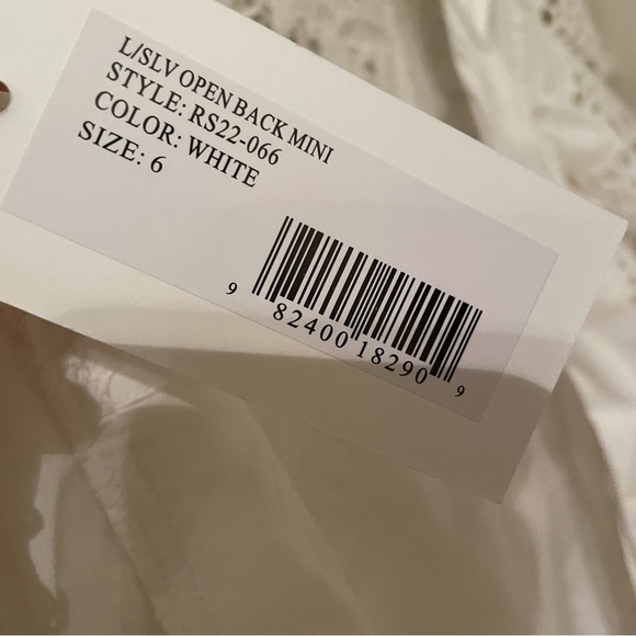 NWT Sea New York Patrizia Lace Open Back Mini Dress in White Size 6 - Picture 15 of 15